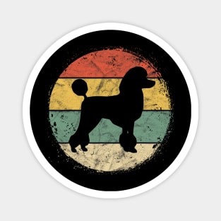 Circular Retro Poodle Magnet